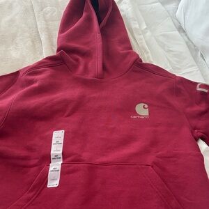 Carhartt Maroon Pullover Hoodie Boys